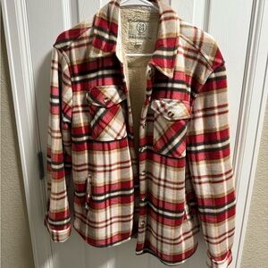 Plaid Button-Up Jacket